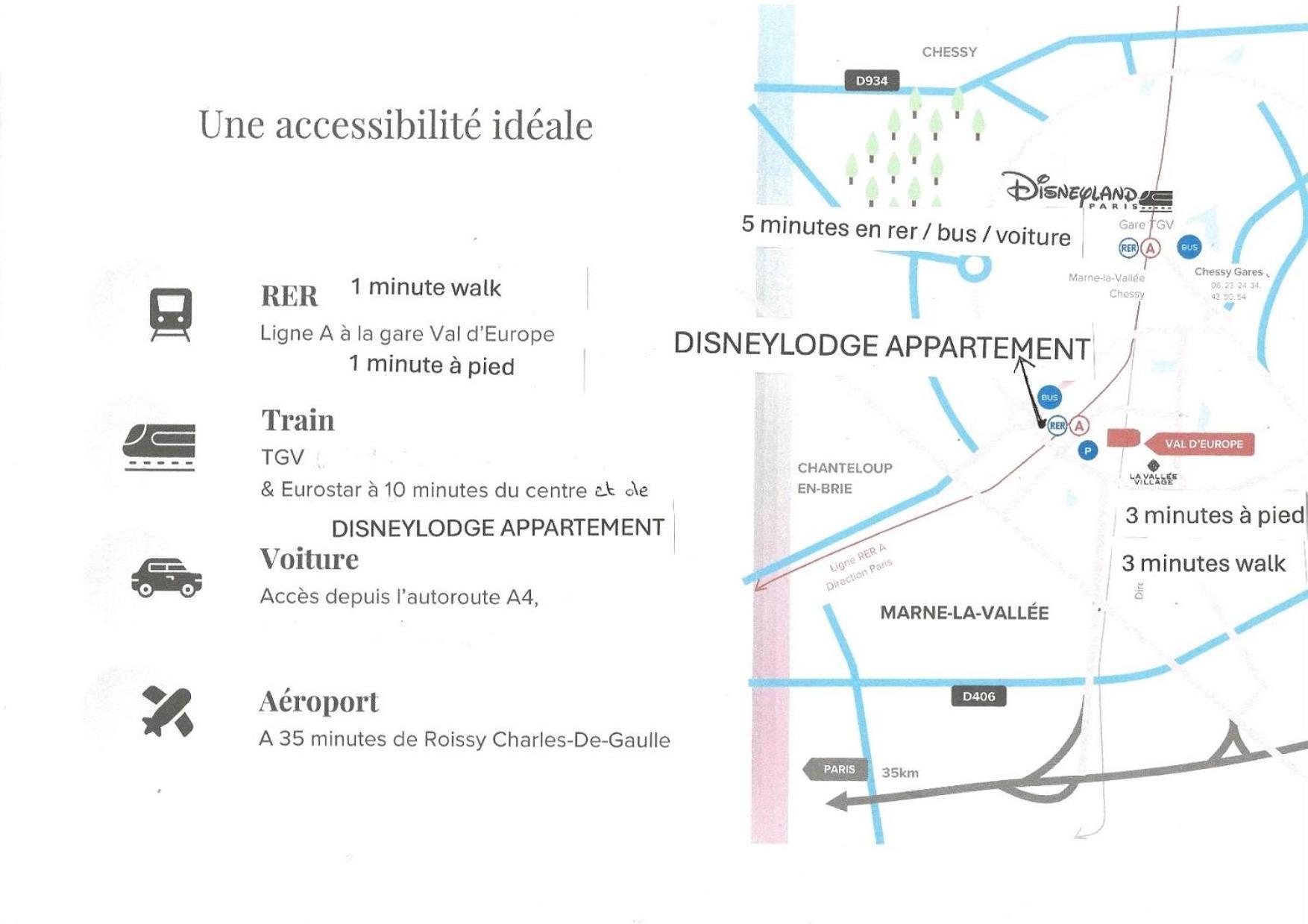 Disney 3 Mn, 14 People , 4 Bedrooms, 2 Parkings Prives شيسي المظهر الخارجي الصورة